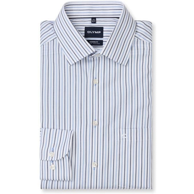 OLYMP Luxor Overhemd, Modern Fit, New Kent, Bleu