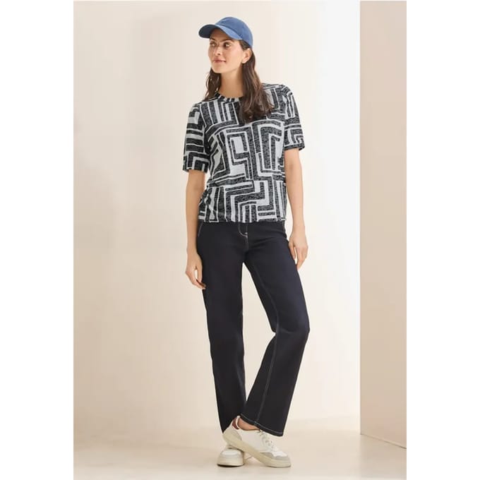 Shirt met burn-out look