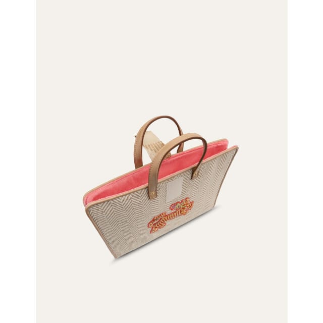 Oilily laptoptas met laptopvak Libbya Laptop Sleeve Shifting Sand beige