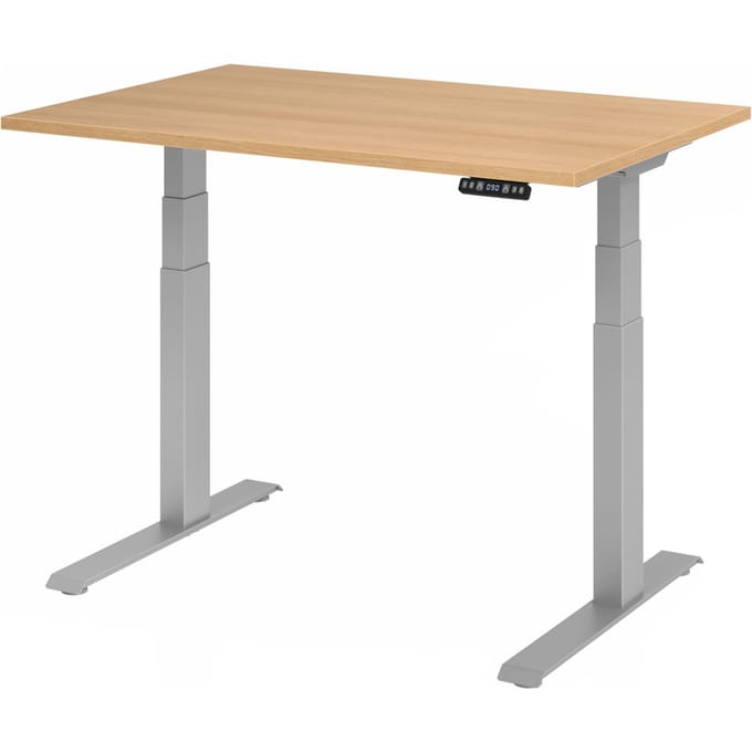 XDKB 12 S | Bureau - 120x80 Eiken Tafelhoogte I Elektrisch in hoogte verstelbaar