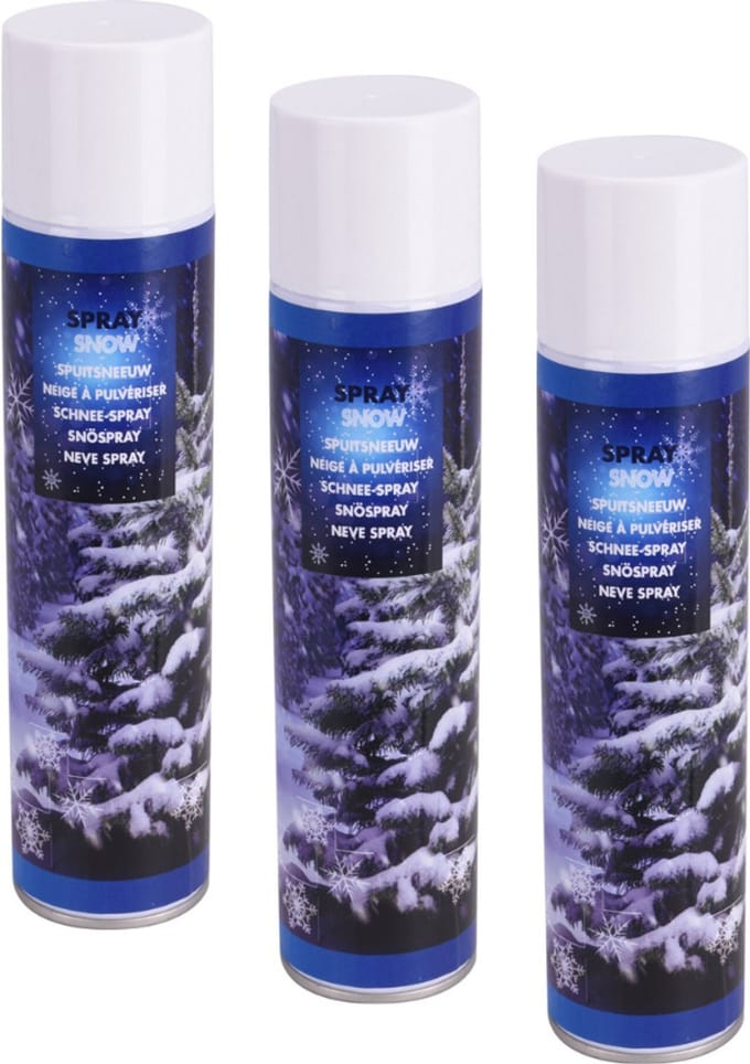 BEAU by Bo Set van 3 stuks Sneeuwspray - Spuitbus - Nepsneeuw - 300ml