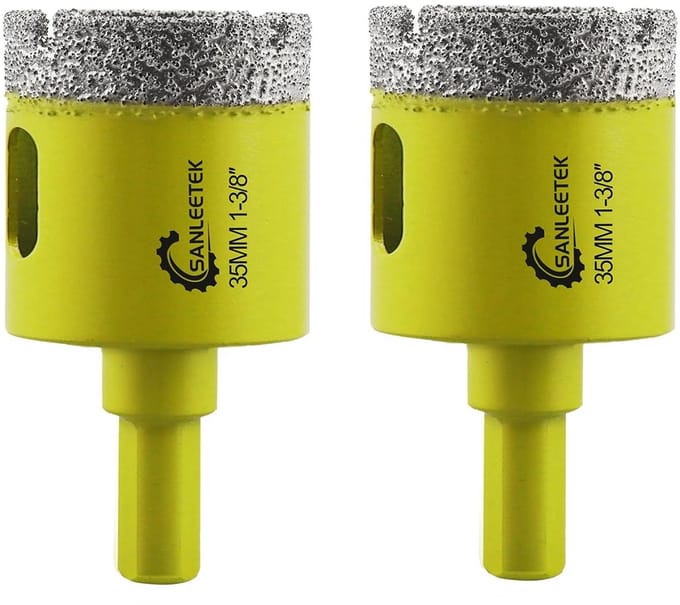 2 Stuks Diamant Boorkroon 35 mm voor Tegels Graniet Marmer