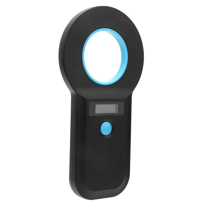 Lecteur de puces animales, scanner Bluetooth pour RFID portable 134,2 kHz/125 kHz gray