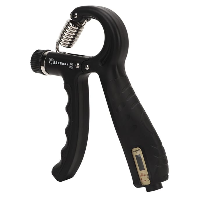 Grip Strength Trainer R-vormige verstelbare handgreepversterker Handknijper voor spieropbouw black