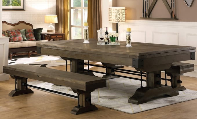 Top Table Lexor Pooltafel Industrial Black-Oak 8FT