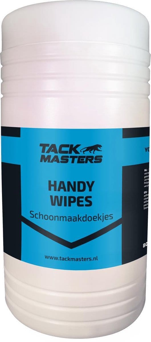 Tackmasters - Handy Wipes - 80 stuks - Schoonmaakdoekjes - Met Aloë Vera