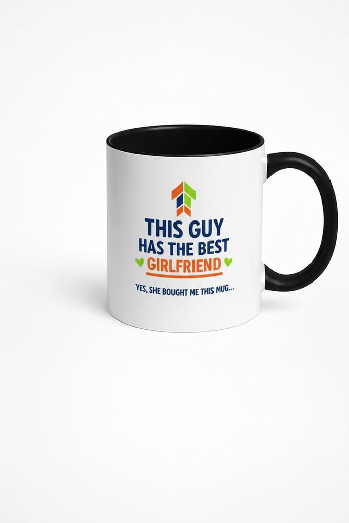 Mok 'This Guy Has The Best Girlfriend' - Grappig Cadeau voor Vriend van Beste Vriendin