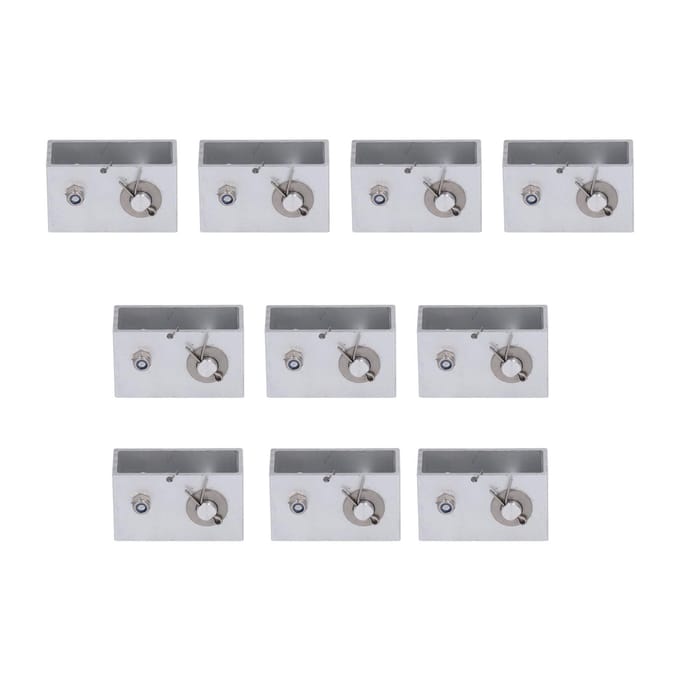 10 stuks Elektrische Hekdraadspanner Aluminiumlegering Spanning Hek Inline Spanner Diefstalalarm voor Veiligheid op de Boerderij white