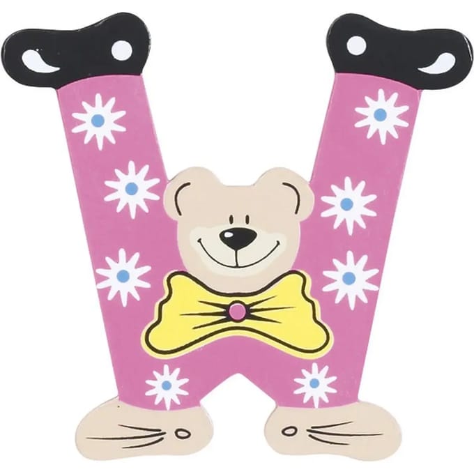 Houten letter W voor kind Playshoes