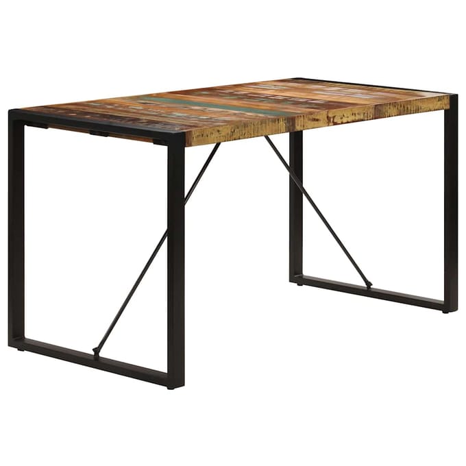 vidaXL - Eettafel - 140x70x75 - cm - massief - gerecycled - hout
