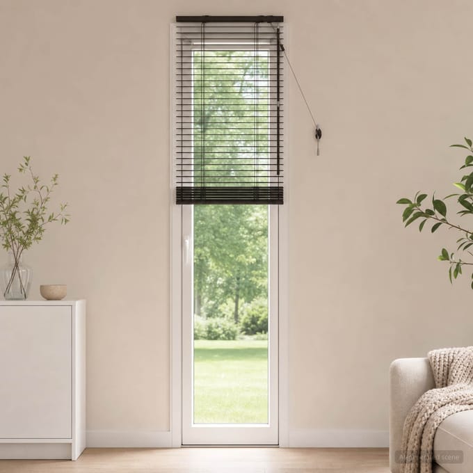 vidaXL - Venetiaanse - jaloezie - Donkerbruin - 65 - x - 250 - cm - 35 - mm