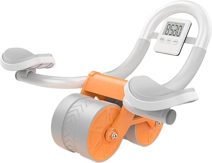 Buikspierwiel - Ab Roller - Krachtraining - Automatische terugkeer - 46 cm - Zwart