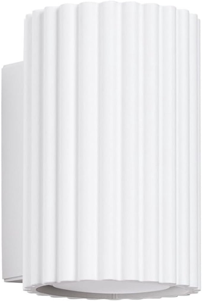 Aluminium Plafond- en Wandlamp met 1 Kap in Karbon Wit
