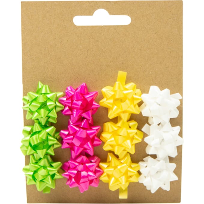 Mini strikken groen/roze/geel/wit 12 stuks
