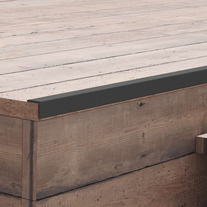 vidaXL - Terras - hoekplinten - 5 - st - 170 - cm - HKC - zwart