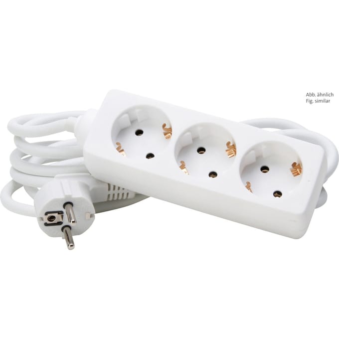 Kopp 3-Weg Witte Tafelcontactdoos Met 3 Meter Snoer - 128688650 [10 Meter]
