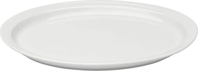 Essentials 2x ovaal bord Hotel line - Wit -