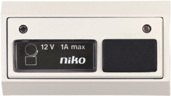 Niko Toegangscontrole - deurbel 12V~1A incl. lamp, wit/wit (05-540-13)