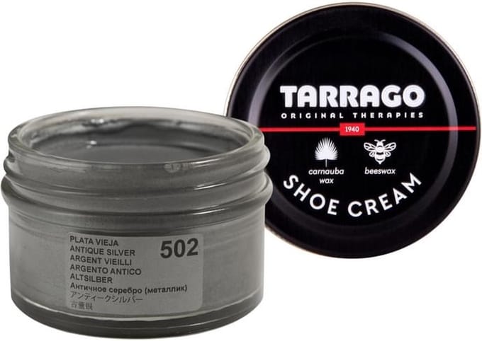 Tarrago schoencrème - 502 - antiek zilver - 50ml