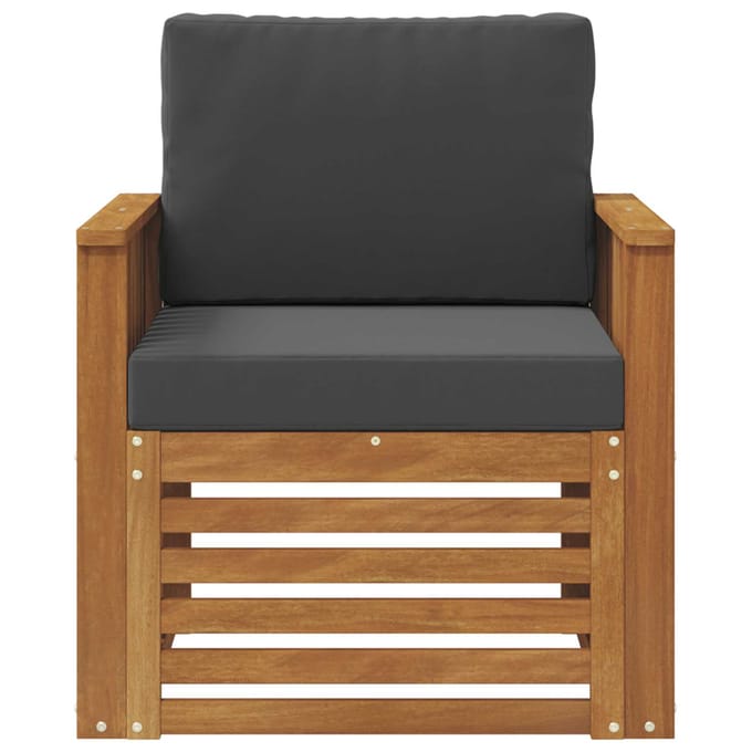 vidaXL - Buiten - bank - set - Massief - Acacia - Hout - en - Polyester
