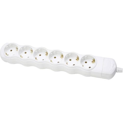 Kopp 129401009 Stekkerdoos 6-voudig Wit 1 stuk(s)