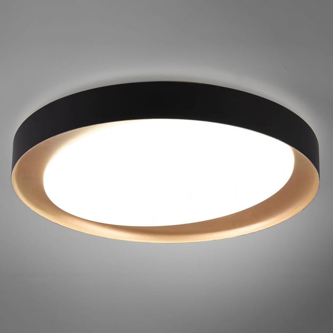 Reality Leuchten LED plafondlamp Zeta tunable white, zwart/goud
