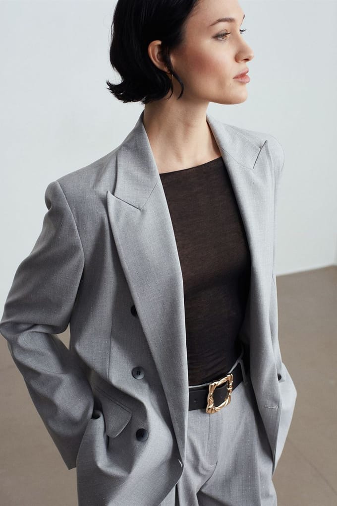 Dames Crepe Blazer Jas