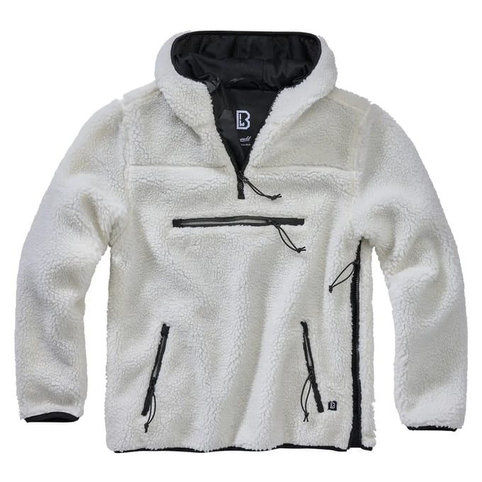 Brandit - Teddyfleece Worker Pullover Jas - M - Wit