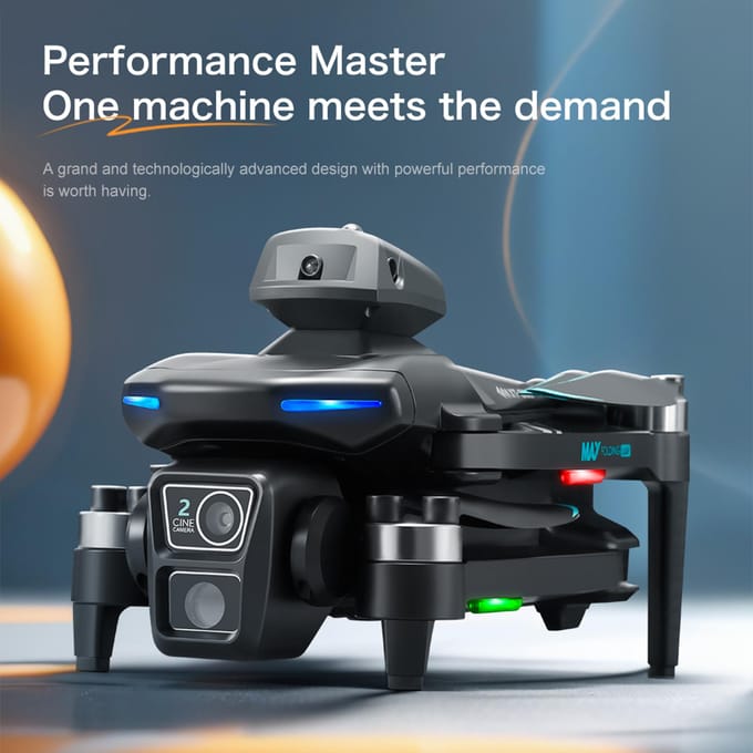 Afstandsbediening drone, 2.4G WIFI FPV mini drone met dubbele camera 6K opvouwbare headless quadcopter 4K Dual Camera 1 Battery