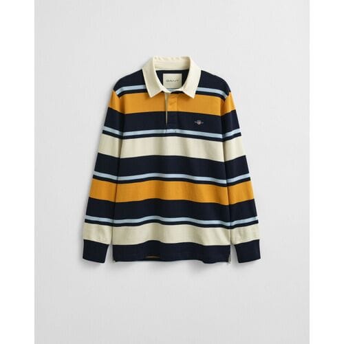 Gant Trui Striped Heavy Rugger Avond Blauw / male