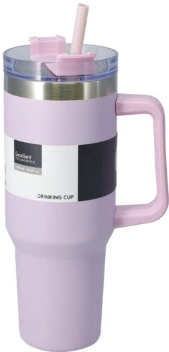 Home & Styling Thermo Drinkbeker 1,2L - Roestvrij - Paars