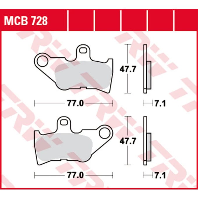 Trw Bremsbelagsatz, Scheibenbremse LUCAS MCB728