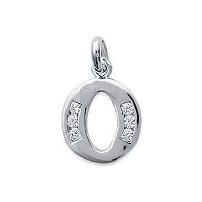 Blinx Jewels Zilveren Hanger Letter O Steentjes