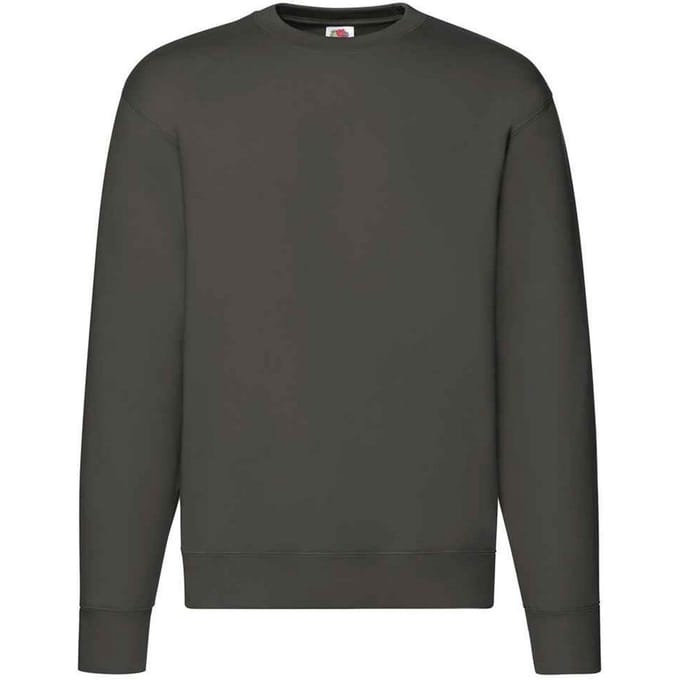 Fruit of the Loom Heren Premium Drop Shoulder Sweatshirt (Houtskool)