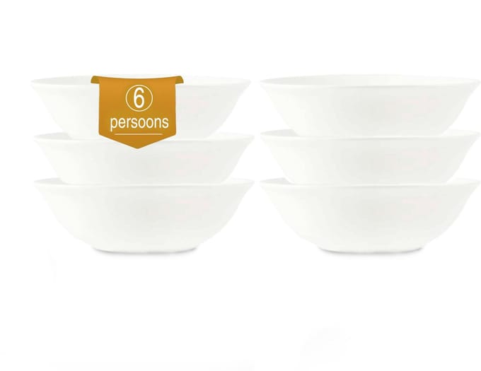 vtwonen - Saladekommen - Porselein - Wit - 23 cm - Set van 2