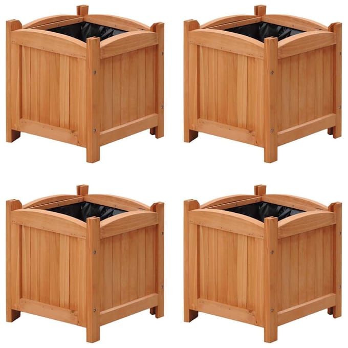 vidaXL - Plantenbakken - verhoogd - 4 - st - 30x30x30 - cm