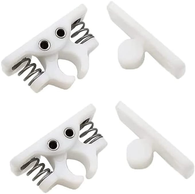 Set van 2 Plastic Deurbeschermers voor Caravan - Veilige Deurstopper voor Campers en Boten, Modern Ontwerp, Wit