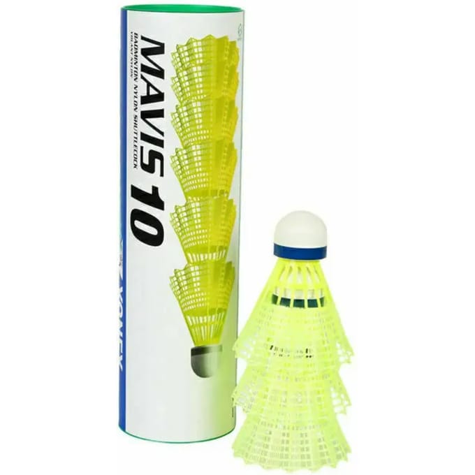 Yonex Badmintonshuttles Mavis 10 Nylon Geel 6 Stuks