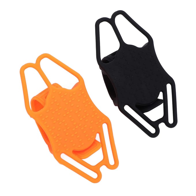 2 stuks Mountainbike Telefoonhouder Siliconen Fiets Telefoonhouder Mobiele Telefoon Bevestigingsbeugel voor 4,7-7,2 Inch orange