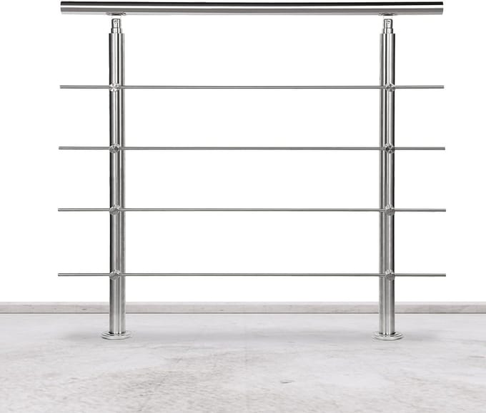 Roestvrijstalen Leuning - Balkon Reling Balustrade - Veilig Traplopen - Instelbare Hoek - 100 cm - Geel