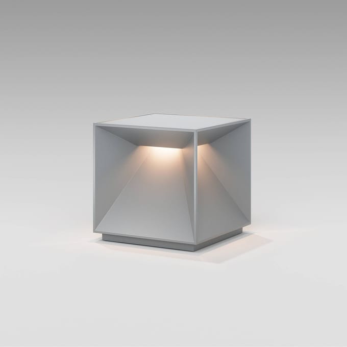 Sigor LED tafellamp Nutalis, mistgrijs, IP54, dimbaar