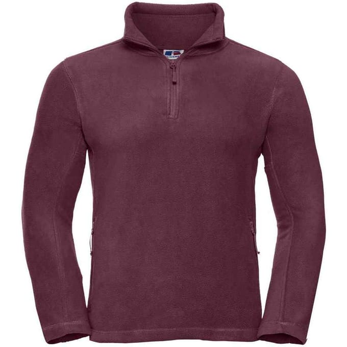 Russell Heren Ritssluiting Outdoor Fleece Top (Bourgondië)