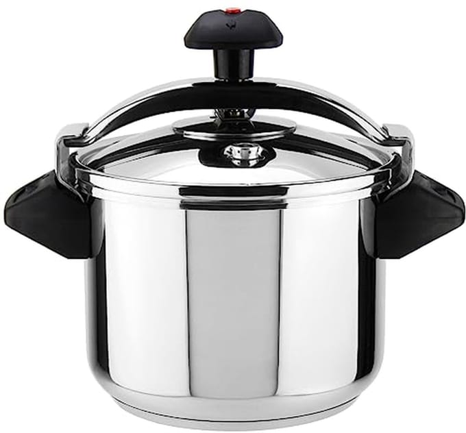 RVS Snelkookpan 6 Liter - Zwart