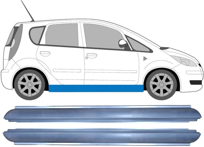 Reparatie dorpel voor Mitsubishi Colt 2004-2012 / Links = Rechts / Set