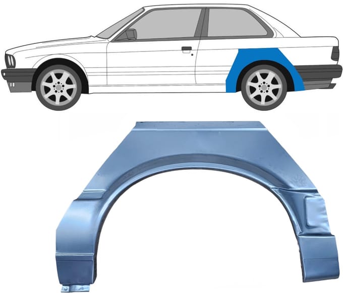 Reparatiepaneel achterspatbord voor BMW 3 E30 1987-1994 / Links