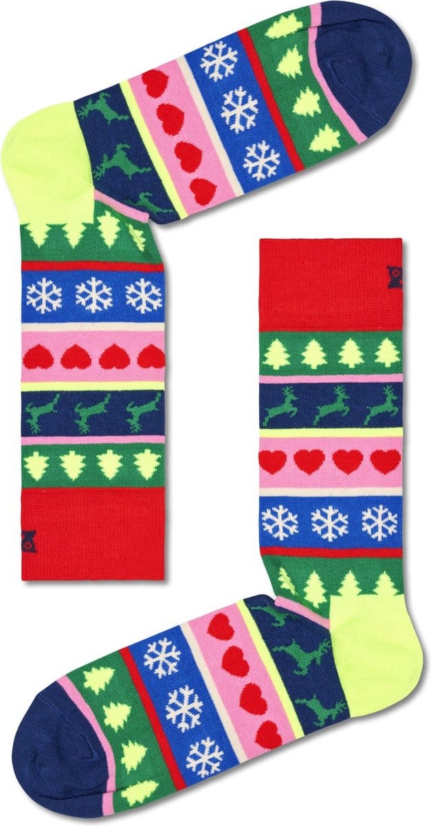 Happy Socks Christmas Stripe Sock - unisex sokken - Unisex - Maat: 36 - 40