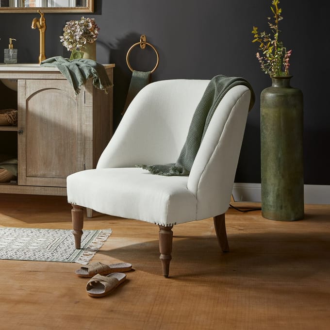 LOBERON Leunstoel Maplewood wit