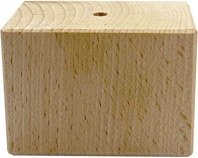FLE - Meubelpoot vierkant 7 bij 5 cm en hoogte 5 cm van massief hout