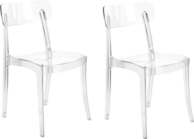 COVINGTON - Eetkamerstoel set - Transparant - Polycarbonaat
