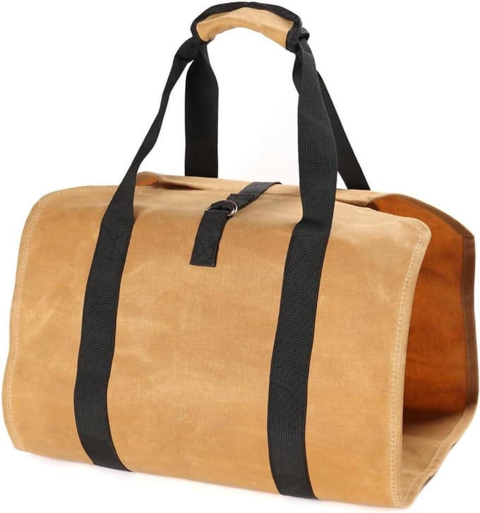 Brandhout tas - Canvas drager - Open haard - Waterdicht Oxford - 1 stuk - Effengekleurd